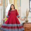 Yash Gallery Women's Cotton Embroidered Anarka... - Image 2