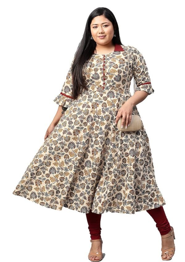 Yash Gallery Women's Cotton Floral Printed Ana...
