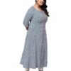 Yash Gallery Women's Rayon Round Neck Geometri... - Image 3
