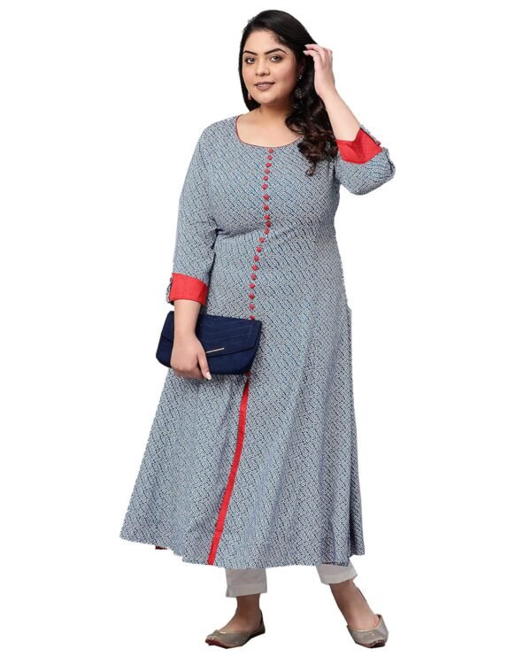 Yash Gallery Women's Rayon Round Neck Geometri...